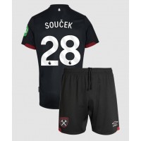 Stroje piłkarskie West Ham United Tomas Soucek #28 Koszulka Wyjazdowej dla dzieci 2024-25 Krótki Rękaw (+ szorty)